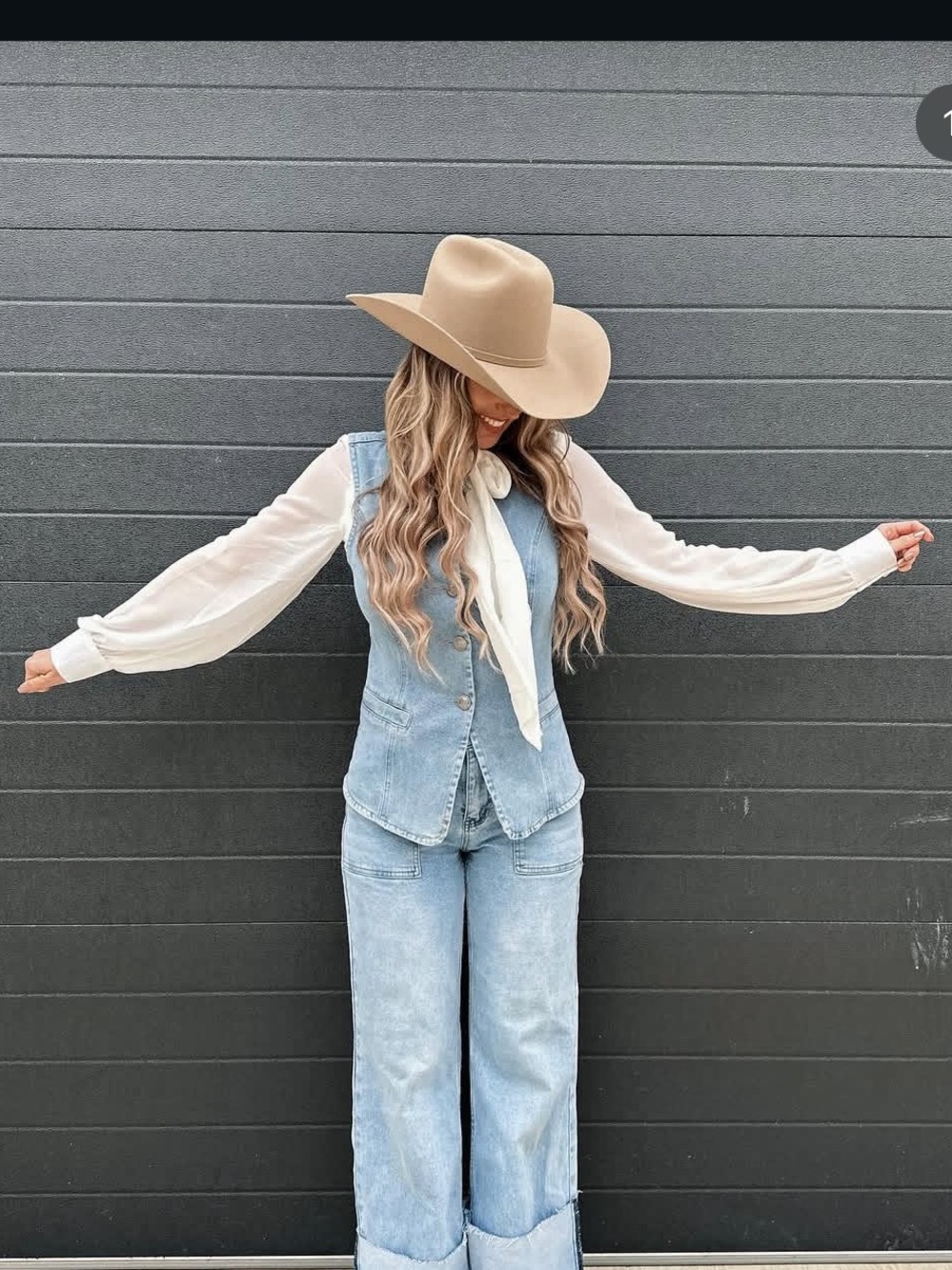 White tie blouse- Punchy Blonde